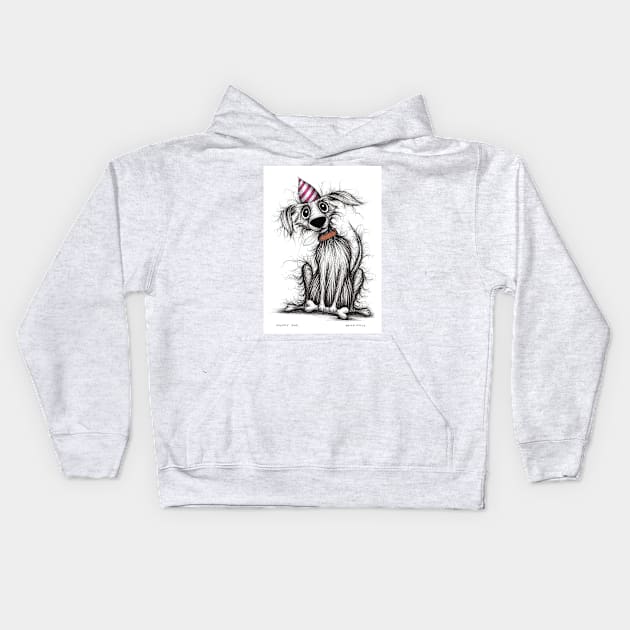 Fluffy dog Kids Hoodie by Keith Mills